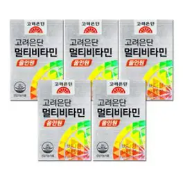 고려은단 멀티비타민 올인원 비타민 미네랄23종, 60정, 93.6g, 5개