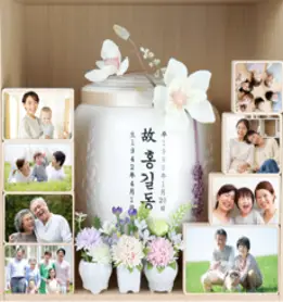 친환경 나무 납골당 추모액자 미니 봉안당 꾸미기 영구보존 위패 사진제작 포함, 멀바우, B.직사각(4.5*7.0cm)