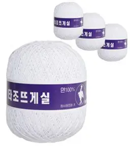 구정 타조 뜨개실 20수 4p, 101 백색