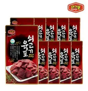 머거본 영양간식 쇠고기 육포 50g x10봉, 10개