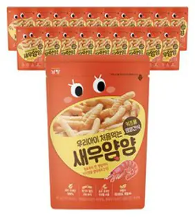 남양유업 우리아이 처음먹는 새우얌얌 과자 40g, 새우맛, 20개
