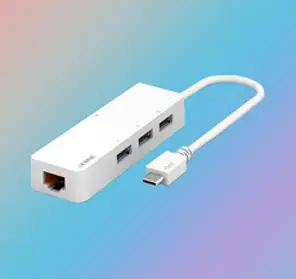 ipTIME U1003 USB3.0 기가비트 이더넷 유선 랜카드 + 3포트 허브 노트북/데스크탑 겸용