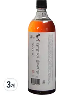 하동권여사 3년숙성 황매실 발효액, 3개, 1000ml