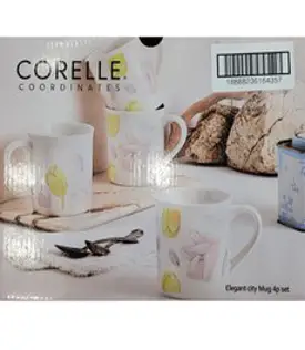 코렐 코디네이츠 목련 머그 4P 세트 머그컵 CORELLE