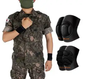 타이트엔드 밀리터리키트 무릎보호대 팔꿈치 보호대 세트, 밀리터리키트 A, PNS무릎(L)+PES팔꿈치 보호대
