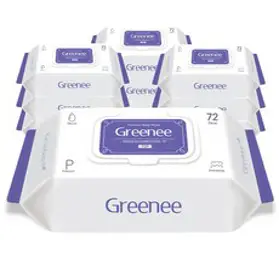 그리니 프리미엄 아기물티슈 70gsm 퍼플 72매 10팩 캡형 물티슈, 10개