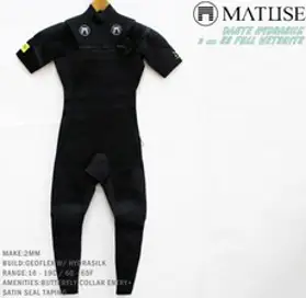 매튜스 슈트 MATUSE 단테 하이드라 실크 풀 반팔 서프 서핑 래쉬가드 수영복 남성, 블랙