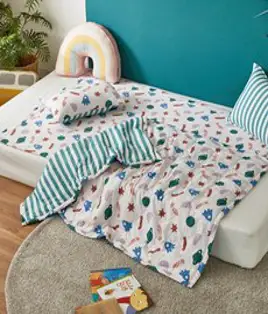 모던하우스 마미허그 소프트워싱 투더문 낮잠이불 100x150 아이보리그린 CZ0223044, 단품