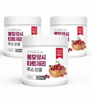 몽모랑시 타트체리분말 200g 타트체리 주스 100% 분말 가루 쥬스 원액 농축 고함량 파우더 폴란드산, 3병