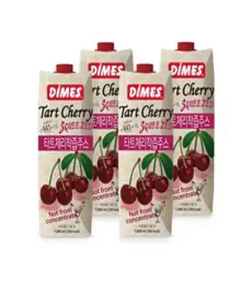 디메스 타트체리 착즙주스, 4개, 1L