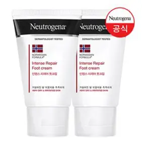 뉴트로지나 인텐스 리페어 풋크림, 56g, 2개