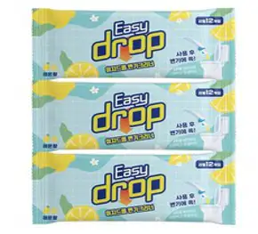 이지드롭 일회용 변기크리너 리필 대용량, 80g, 3팩