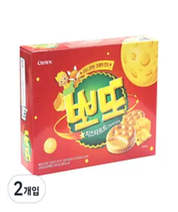 크라운 뽀또 치즈타르트 크래커 샌드, 322g, 2개