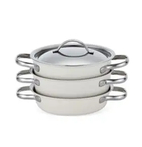 에델코첸 통5중 착착 냄비세트 20cm 4p 인덕션 IH, 에코크림, 미니팬20cm + 양수냄비20cm + 딥 양수냄비20cm + 스텐커버