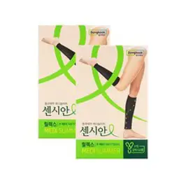 동국제약 센시안 워크 의료기기 종아리 압박밴드 2개 블랙 유발, 2세트