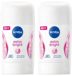 니베아 데오드란트 스틱 엑스트라 브라이트, 50ml, 2개