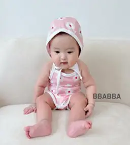옐로우나 돌아기 유아 베이비 플라워 수영복+보냇세트
