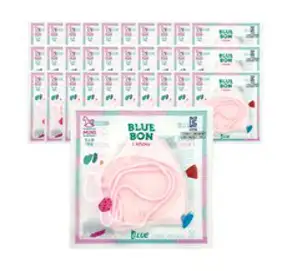 아이가드 초소형 3D 캐릭터 어린이 유아용 마스크, 1매입, 30개, 핑크