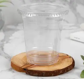 탐사 투명 PET 아이스컵 + 평뚜껑, 100개, 1세트, 410ml