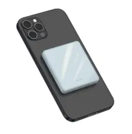 미니덕트 맥세이프 미니 고속 무선보조배터리 4000mAh mi200DT, 스카이 블루