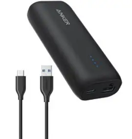 앤커 C타입 USB 동시고속충전 미니 보조배터리 + C타입 케이블, A1112, 블랙