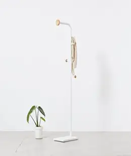 하우스레시피 바인 키 낮은 스탠드 행거, 화이트