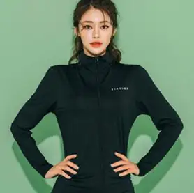 헤링본 여성용 집업 수영복 빅사이즈 래쉬가드 비치웨어 루즈핏 바캉스룩 RC903W