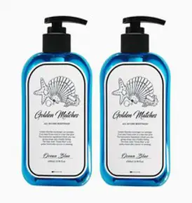 골든매치스 맨즈 올인원 샴푸 앤 바디워시 아쿠아향 500ML, 2개