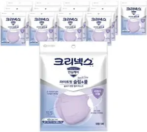 크리넥스 라이트핏 슬림 앤 쿨 마스크 대형, 5개입, 14개, 퍼플