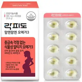 락피도 맘엔맘엔 식물성 rTG 알티지 오메가 3 21.9g, 1개