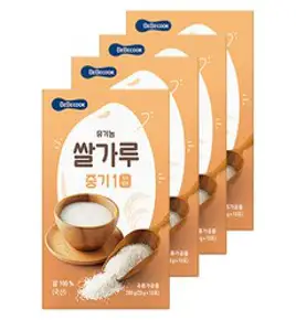 베베쿡 유기농 쌀가루 중기1 20g x 10p, 200g, 4개