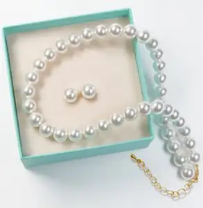 silver925 스와로브스키 진주 목걸이+귀걸이 세트