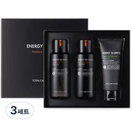 에너지24맨즈 모이스처 토너 150ml + 에멀전 150ml + 폼앤쉐이빙 100ml 세트, 토너 + 에멀전 + 폼앤쉐이빙, 3세트