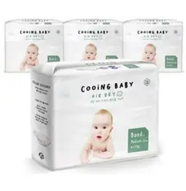 쿠잉베이비 에어드라이 풀커버 밴드형 기저귀 유아용 중형 M(6~11kg), 120매