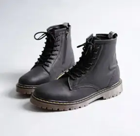 르본디 여성용 키높이 레이스업 워커부츠 4cm