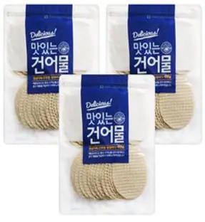 해맑은푸드 맛나포 튀김쥐포, 400g, 3개입