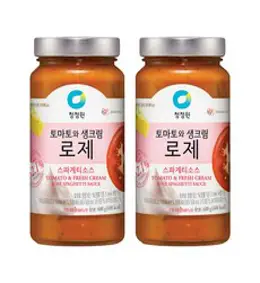 청정원 로제 스파게티 소스, 600g, 2개