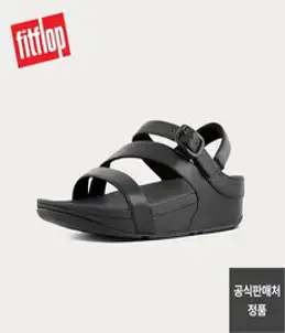 23SS 핏플랍 레더 스키니샌들(블랙)
