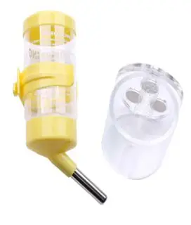 아올로 자석 아크릴 급수기 거치대 + 급수기 80ml, 노랑, 1세트