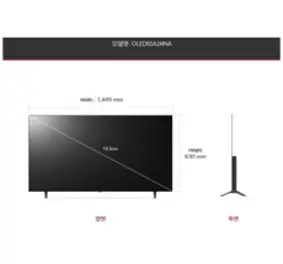 LG OLED TV 65형(163cm) OLED65A1MNA, 스탠드