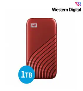 WD My Passport SSD, 1TB, Red
