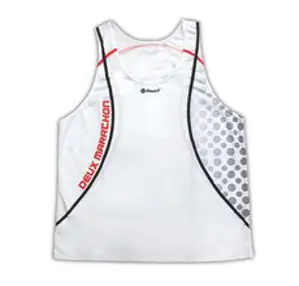 듀스세븐 마라톤 경기복세트 슬림핏 고급형 MT6042, 화이트 도트