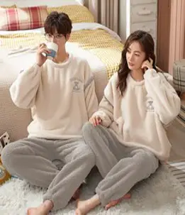 스타일아유 극세사 커플 수면잠옷 상하 셋트 겨울 빅사이즈 시밀러 홈웨어 9종