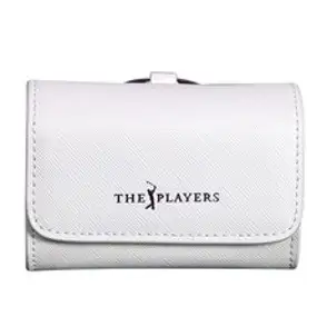 PGA투어 THE PLAYERS 헤리티지 레더 골프공 투볼 케이스, 화이트, 1개