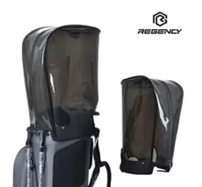 리젠시 골프백 후드커버 블랙에디션 똑딱이 버튼형 캐디백 방수 헤드커버 나일론 TPU, 다크블랙 버튼형