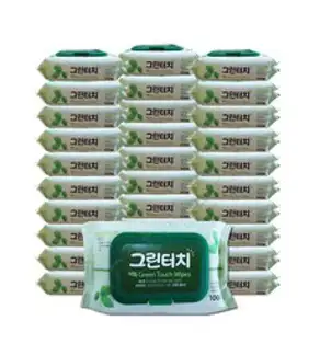 크리넥스 에코 그린 물티슈 캡형 랜덤 발송, 70매, 20팩