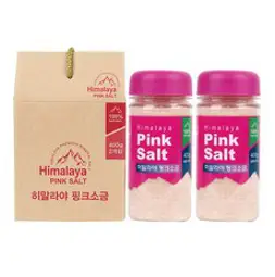 히말라야 핑크소금 선물세트 400g x 2개입 (고운소금), 히말라야핑크소금400gx2개(고운입자)