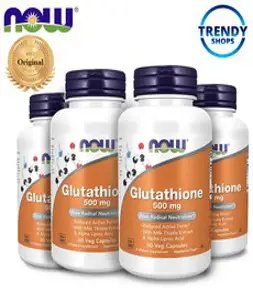 NOW Glutathione 글루타치온 500mg 60캡슐 X 4개, 60정