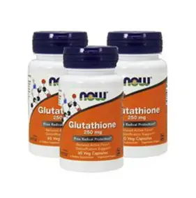 NOW Foods 나우푸드 환원형 글루타치온 250mg 60캡슐, 3개, 60정