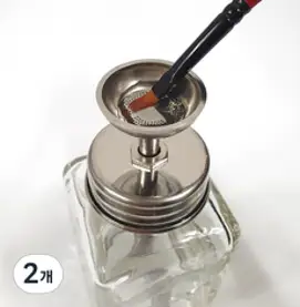 TANAGER 브러쉬 세척전용 유리 멘다 디스펜서 180ml, 2개, 투명